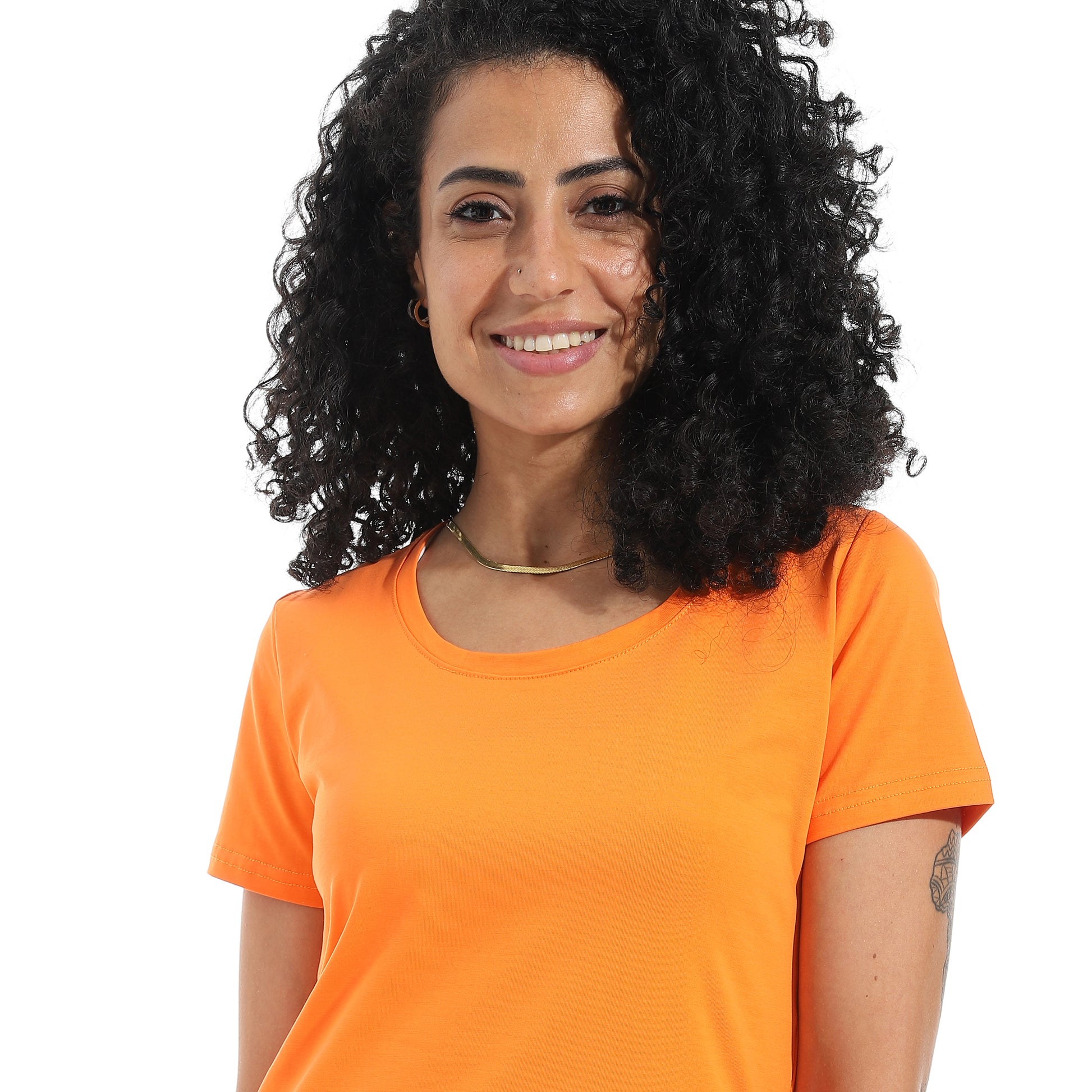 Orange Short Sleeve Top