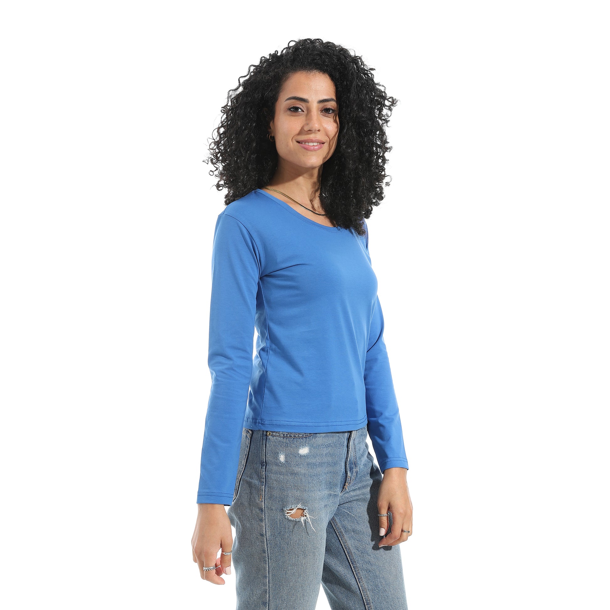 Royal Blue Long Sleeve Top