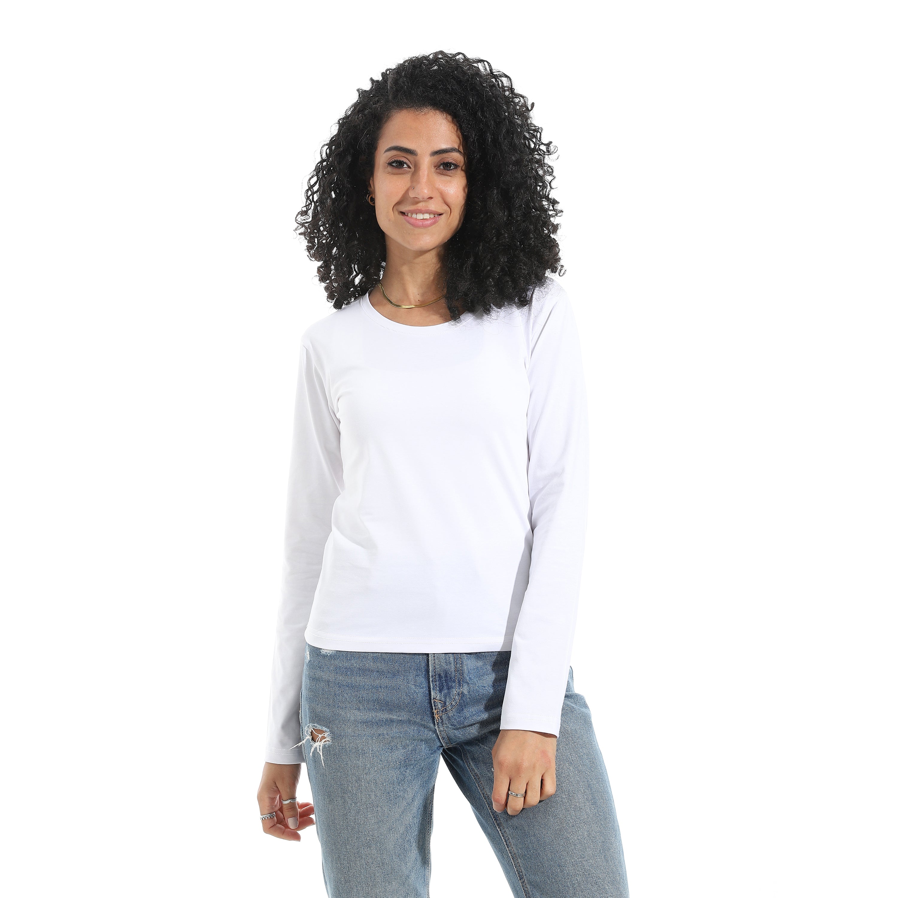 White Long Sleeve Top