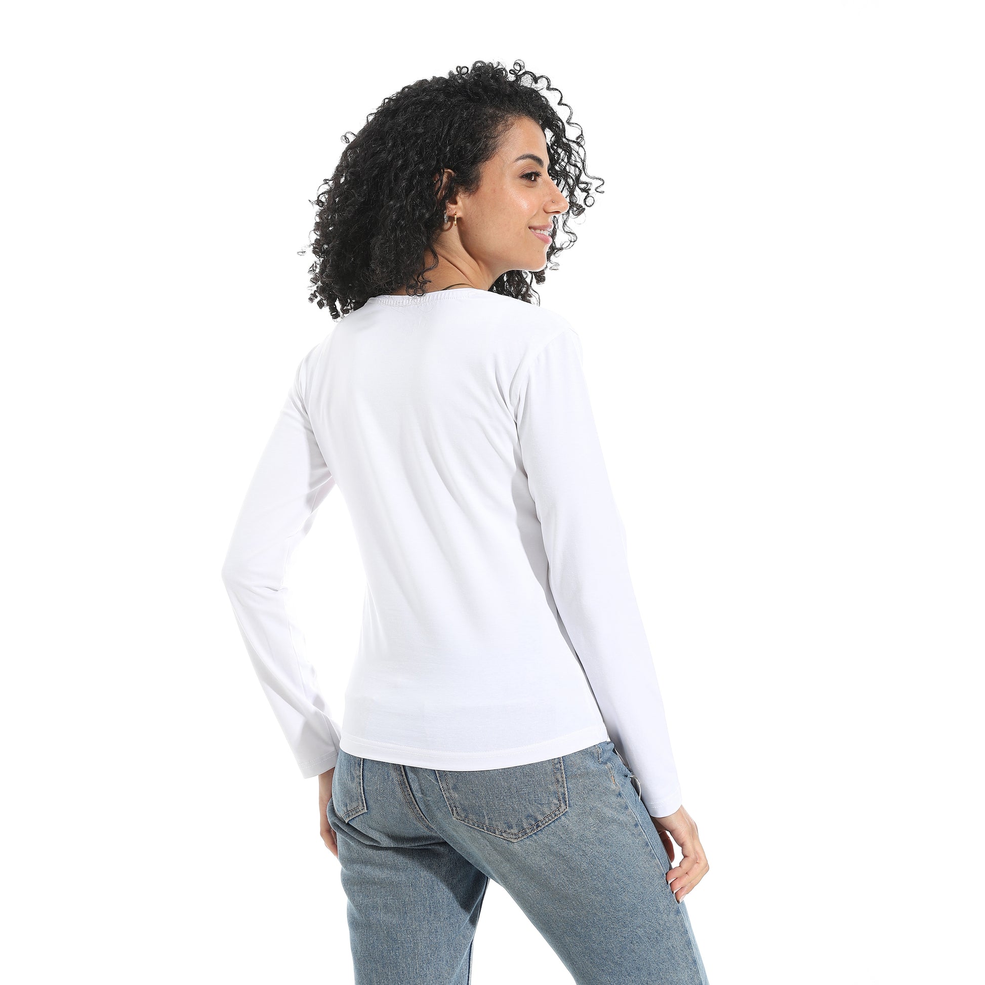 White Long Sleeve Top