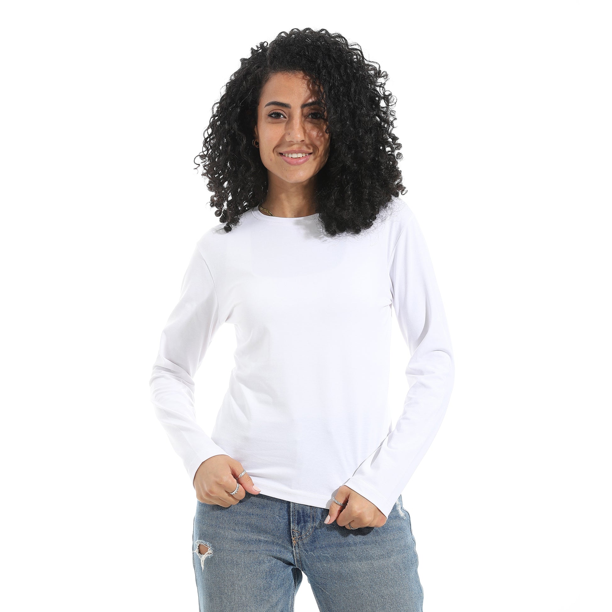 White Long Sleeve Top