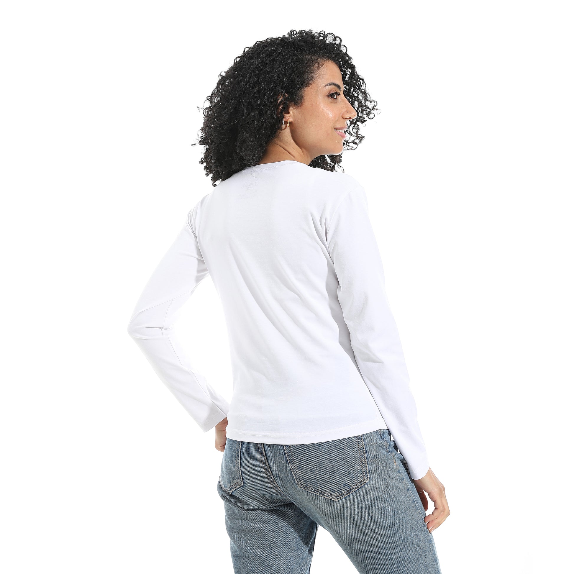 White Long Sleeve Top