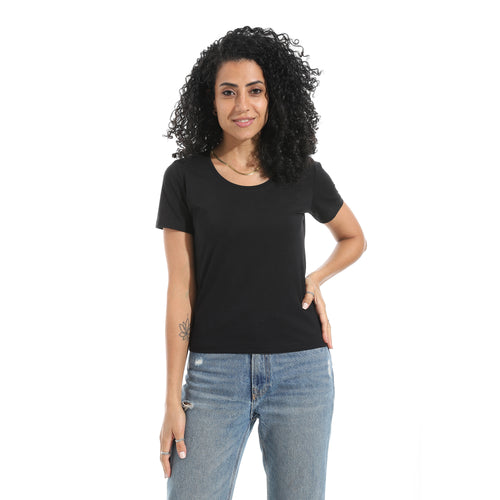 Black Short Sleeve Top