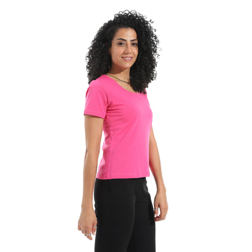 Fushia Short Sleeve Top