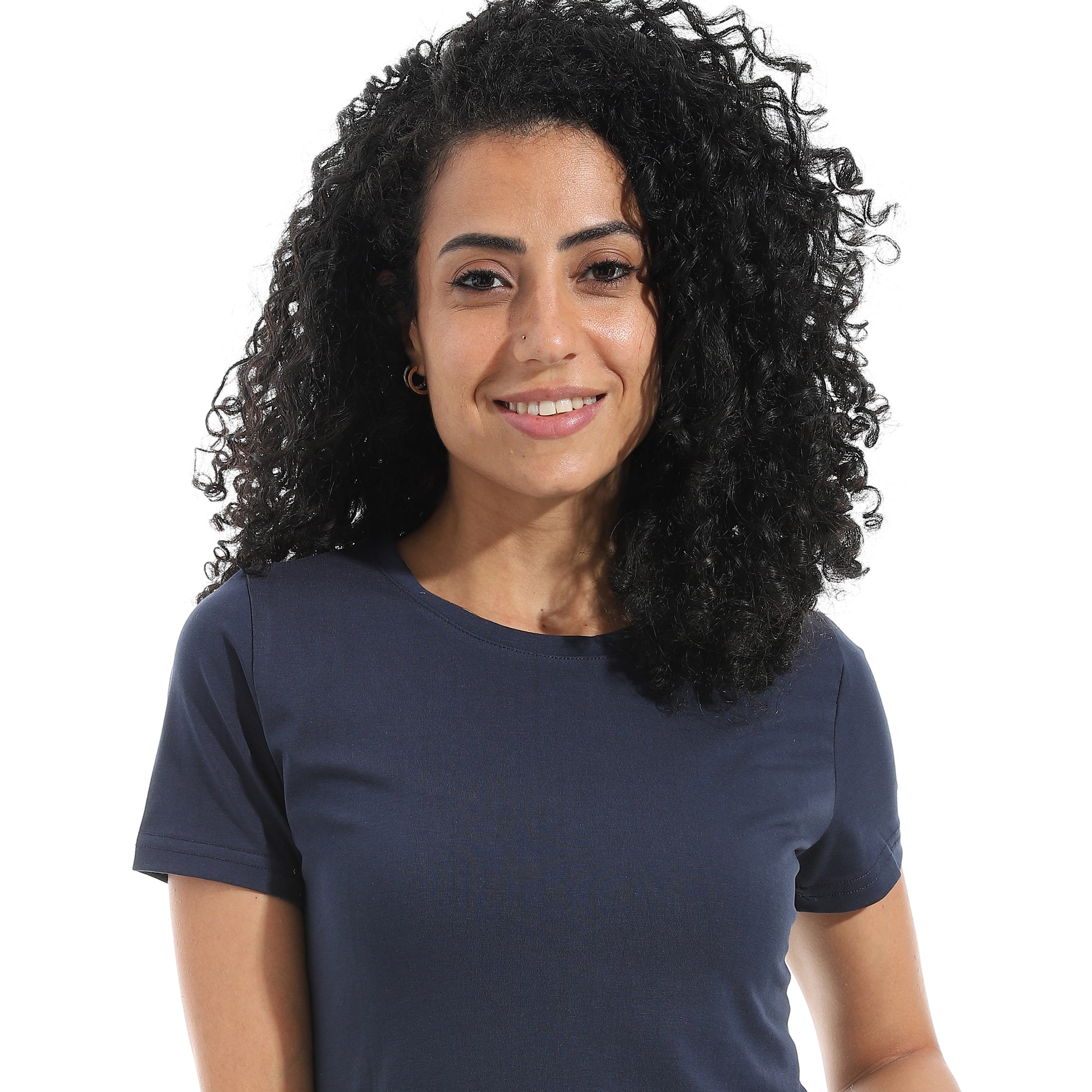 Navy Short Sleeve Top