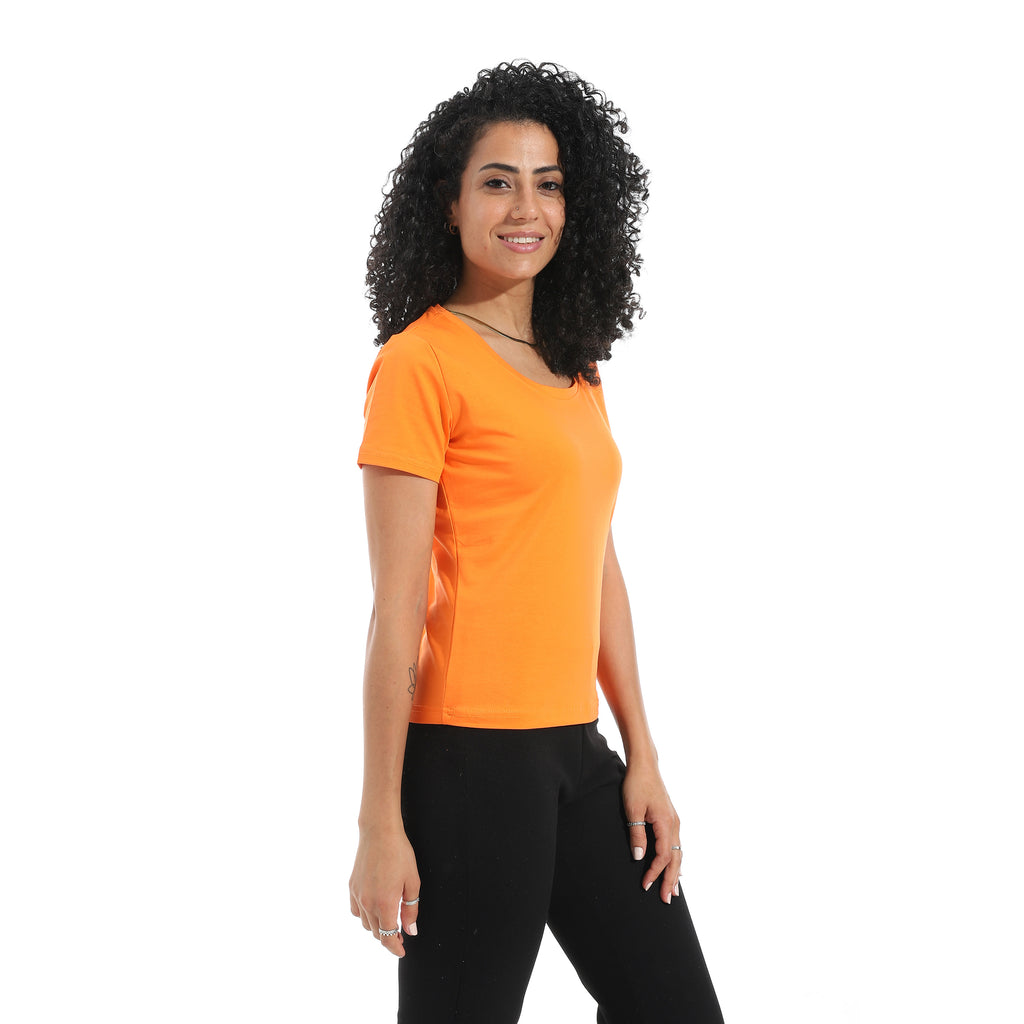 Orange Short Sleeve Top