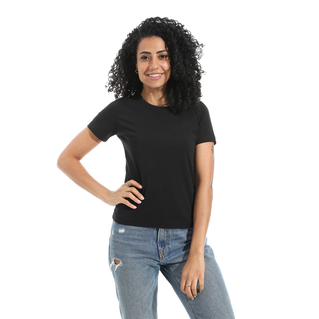 Black Short Sleeve Top