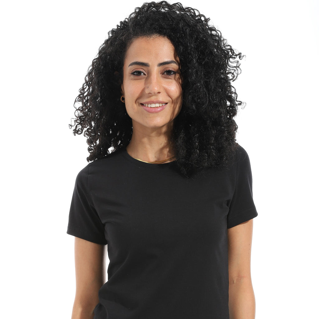 Black Short Sleeve Top