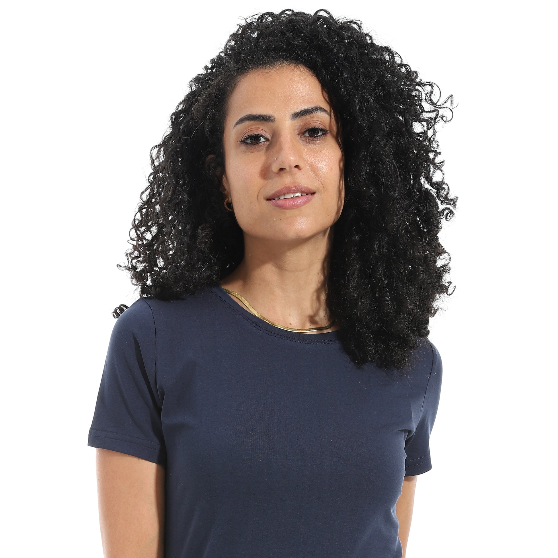 Navy Short Sleeve Top