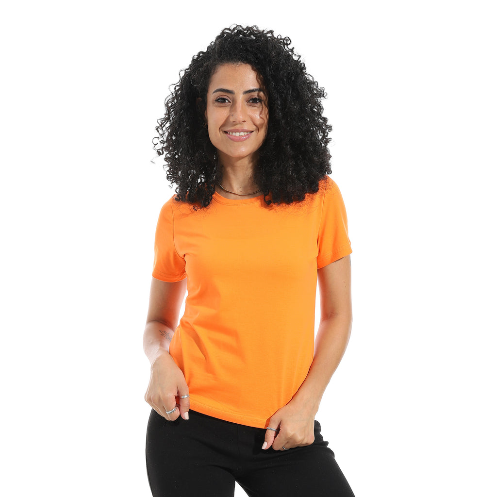 Orange Short Sleeve Top