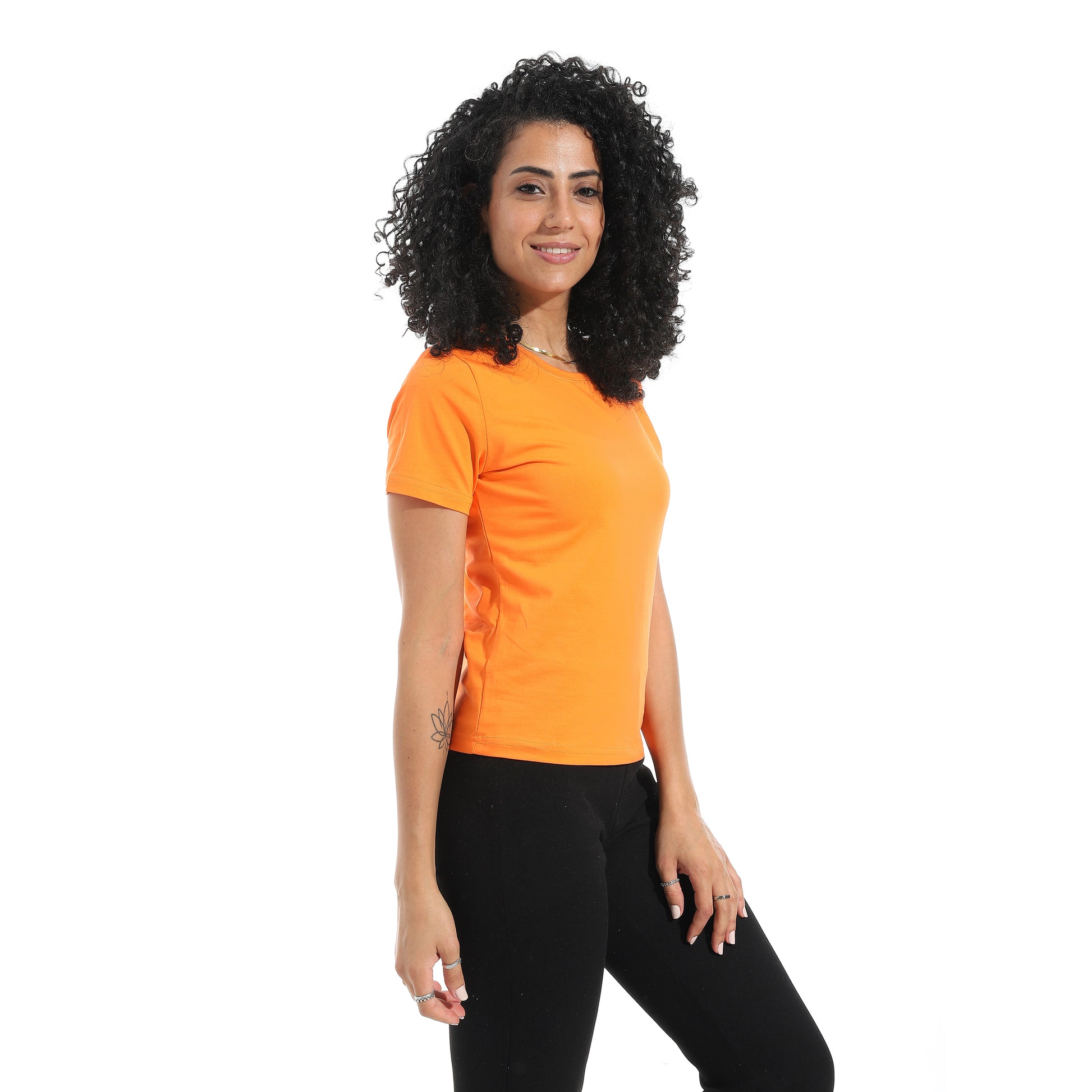 Orange Short Sleeve Top