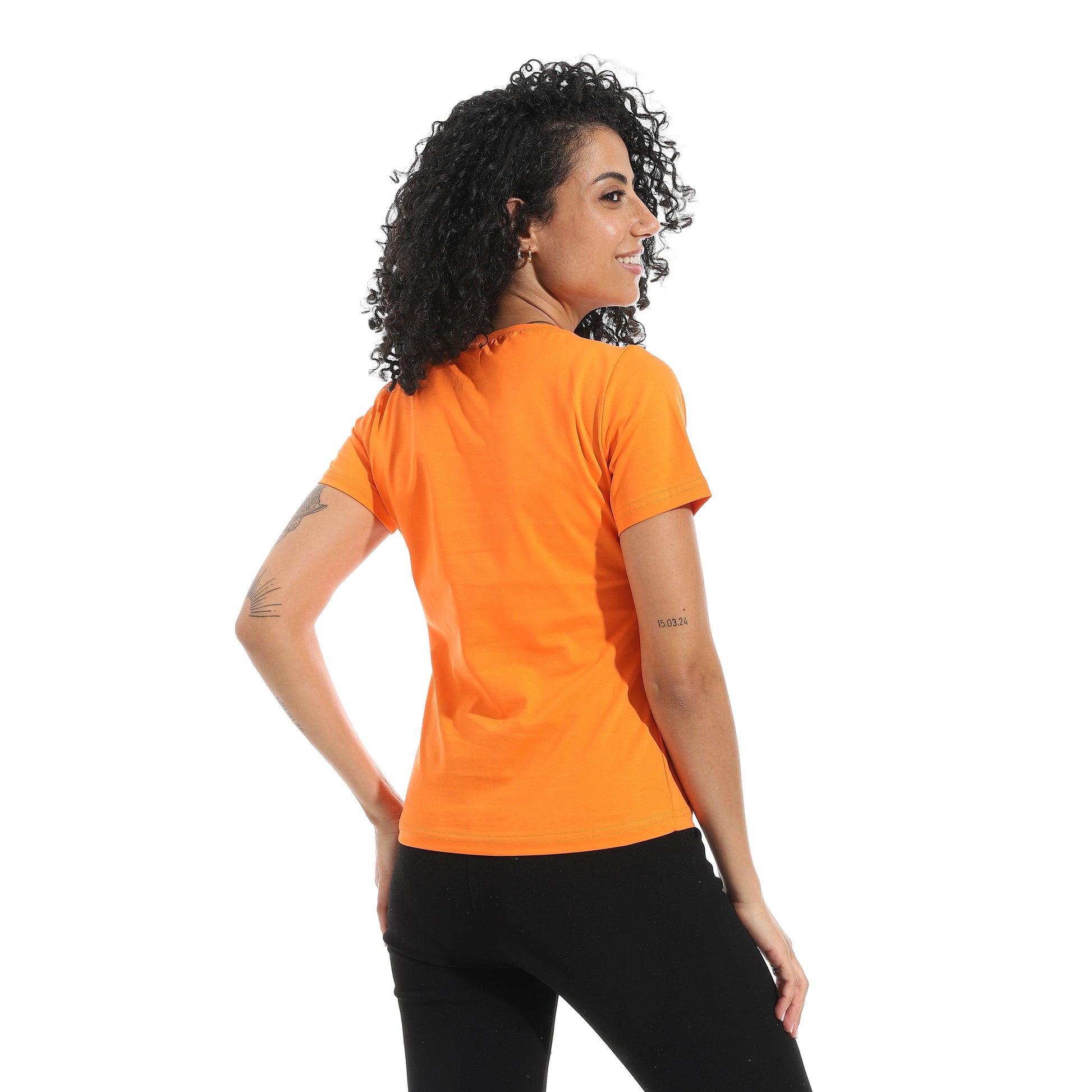 Orange Short Sleeve Top
